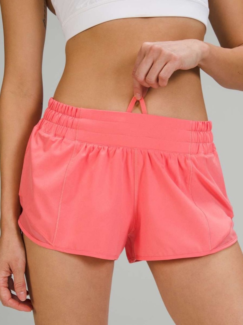 Lululemon Hotty Hot Low-Rise Lined Short 2.5" Raspberry Cream Athletic Shorts 8